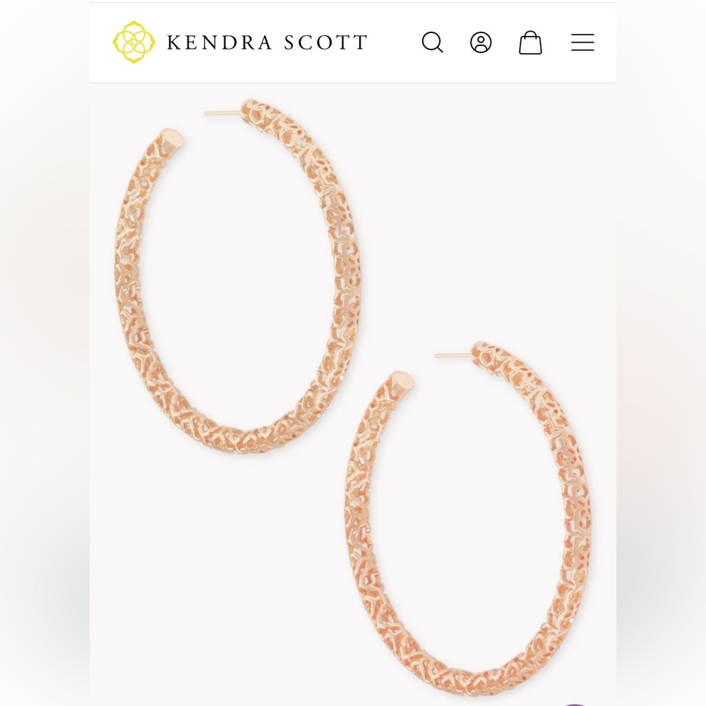 KENDRA SCOTT 14k Rose Gold Over Brass Hoop Earrings